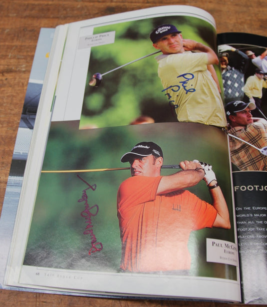 2002 Ryder Cup Program Fully Signed by US and European Teams