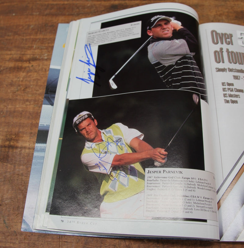 Load image into Gallery viewer, 2002 Ryder Cup Program Fully Signed by US and European Teams
