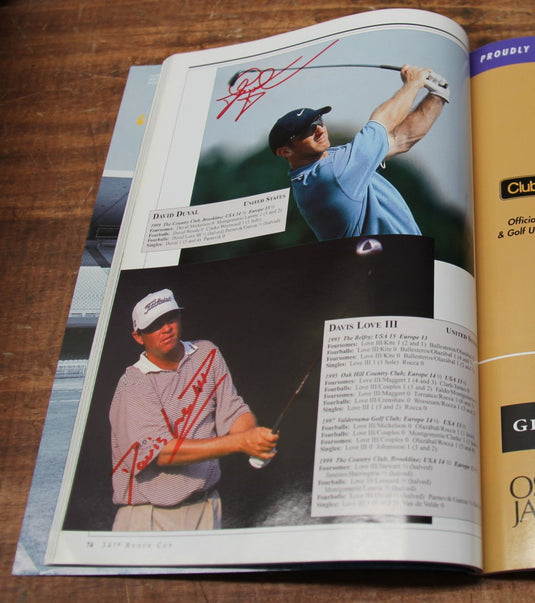 2002 Ryder Cup Program Fully Signed by US and European Teams