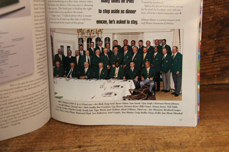 Load image into Gallery viewer, US Masters 2002 Program Personally Signed by 87 greats incl Nicklaus, Palmer, Woods, Player
