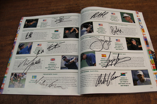 US Masters 2002 Program Personally Signed by 87 greats incl Nicklaus, Palmer, Woods, Player