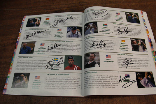 US Masters 2002 Program Personally Signed by 87 greats incl Nicklaus, Palmer, Woods, Player