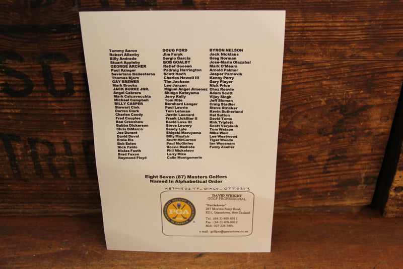 Load image into Gallery viewer, US Masters 2002 Program Personally Signed by 87 greats incl Nicklaus, Palmer, Woods, Player
