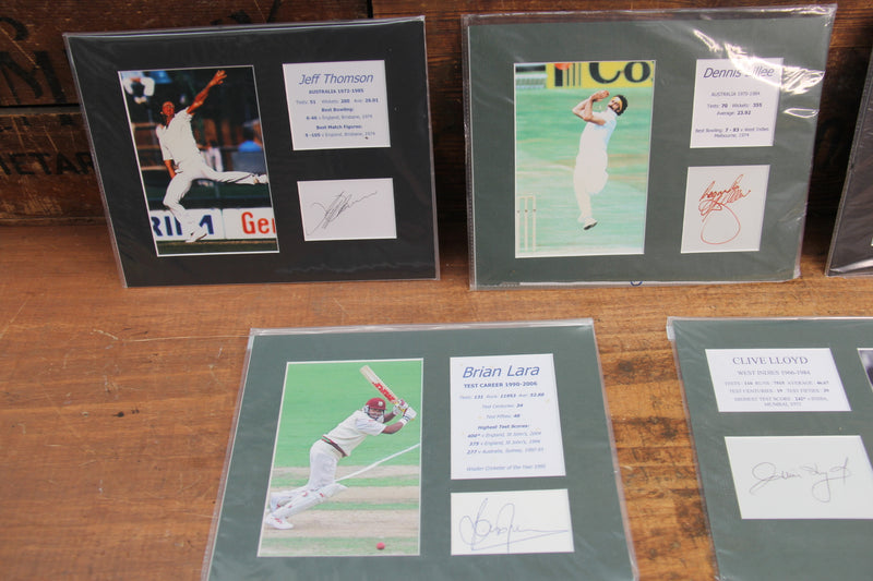 Load image into Gallery viewer, Australia &amp; WIndies Cricket Greats - Ready to Frame Inc. Lillee, Thomson, Lara, Lloyd
