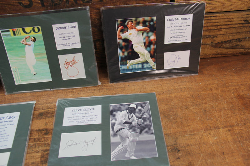 Load image into Gallery viewer, Australia &amp; WIndies Cricket Greats - Ready to Frame Inc. Lillee, Thomson, Lara, Lloyd
