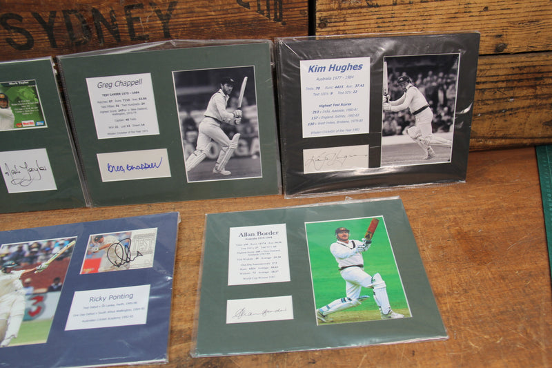Load image into Gallery viewer, Australian Test Captains by 6, Personally Signed, Incl. Ponting, Chappell, Border, K Hughe
