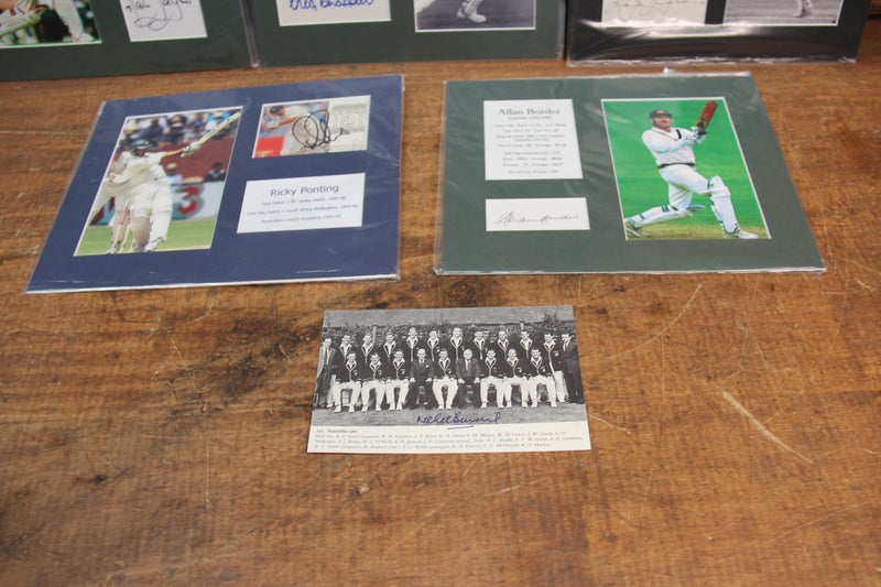 Load image into Gallery viewer, Australian Test Captains by 6, Personally Signed, Incl. Ponting, Chappell, Border, K Hughe

