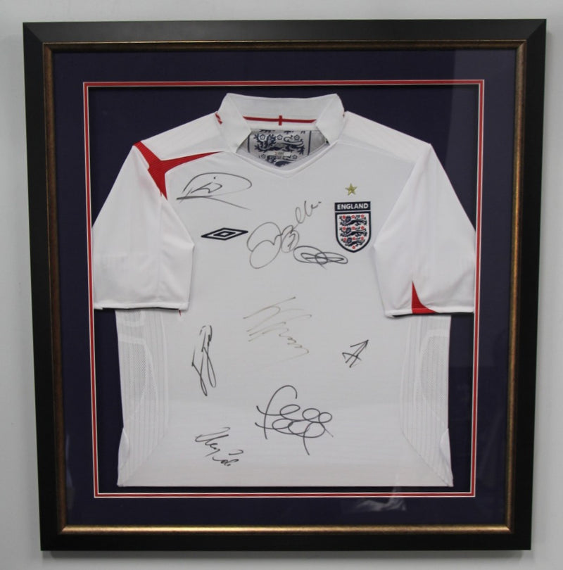 Load image into Gallery viewer, England Football Shirt Personally Signed by 8 Inc. Beckham, Lampard, Terry
