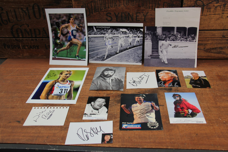 Load image into Gallery viewer, British Signed Photo Collection - from Sir Roger Bannister to Billy Connolly
