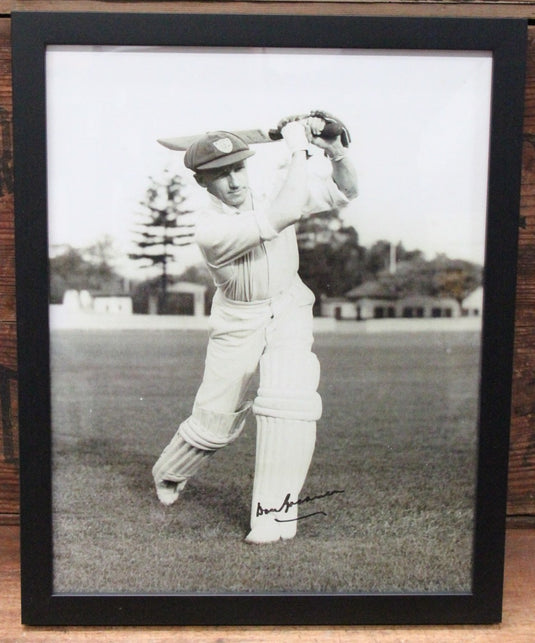 Sir Donald Bradman Personally Signed "The Straight Drive", Framed