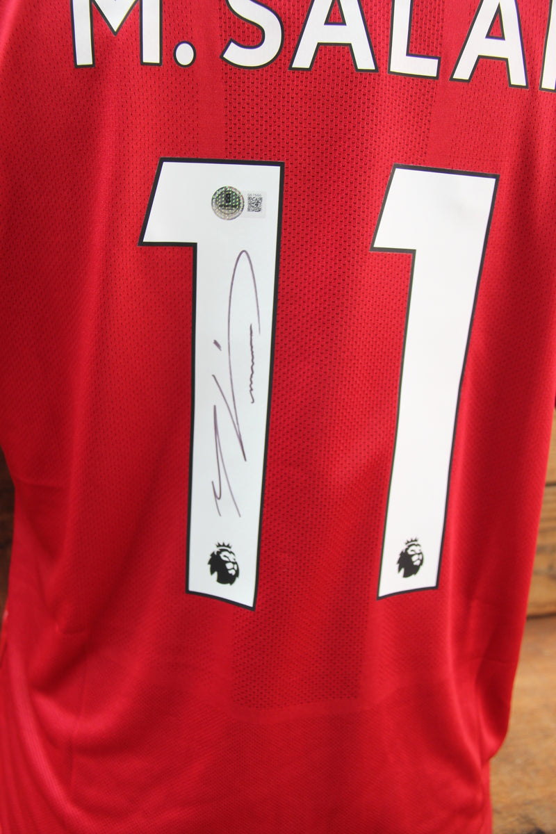 Load image into Gallery viewer, Mohamed Salah Personally Signed Liverpool Jersey with Beckett Authentication
