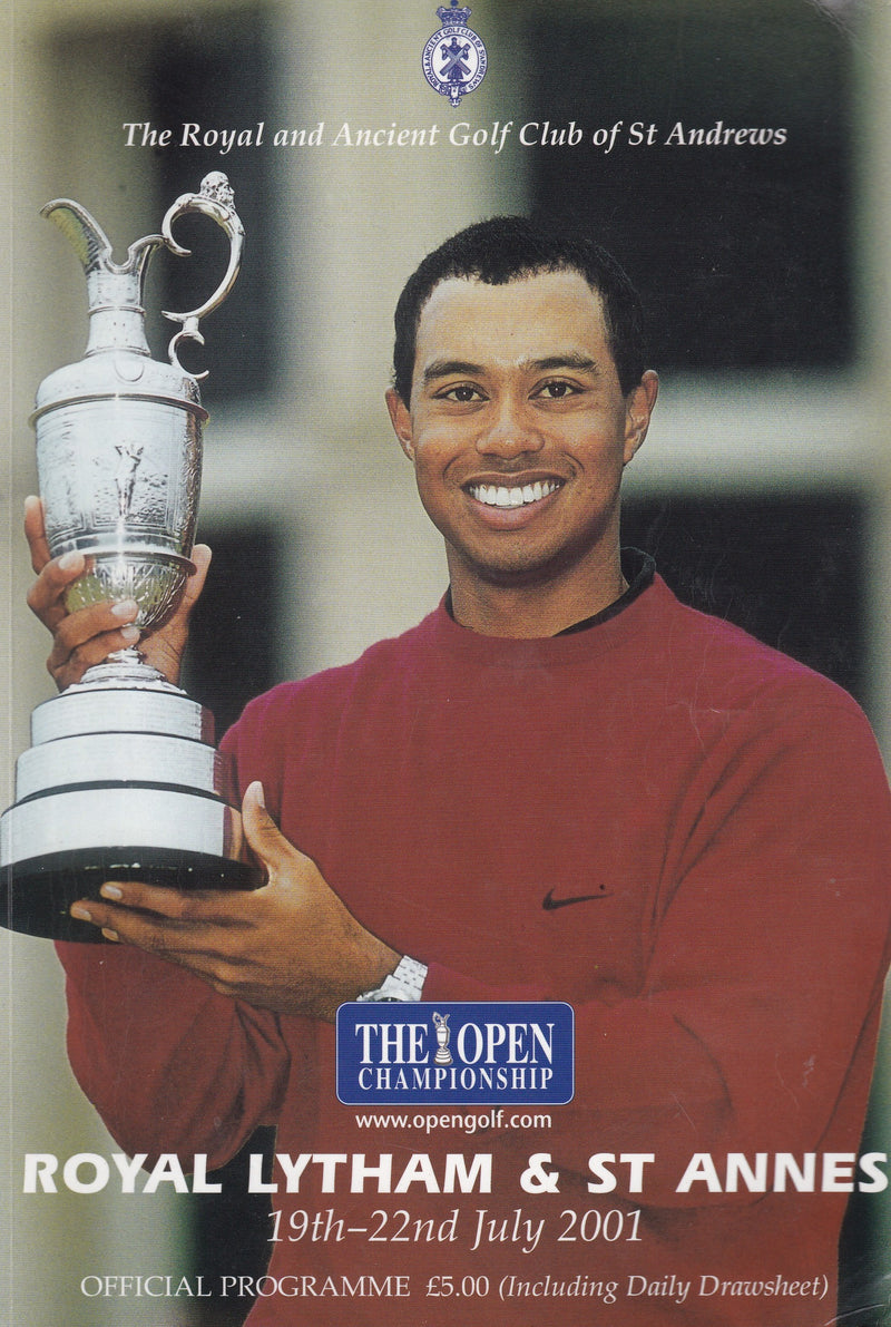 Load image into Gallery viewer, British Open 2001 Multi Signed Program Incl. Woods (twice), Duval (winner), Player, Norman
