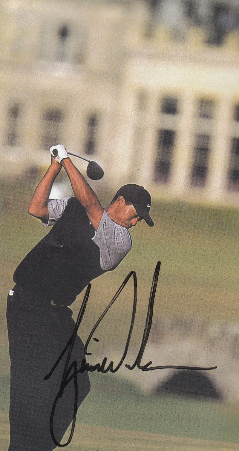 Load image into Gallery viewer, British Open 2001 Multi Signed Program Incl. Woods (twice), Duval (winner), Player, Norman
