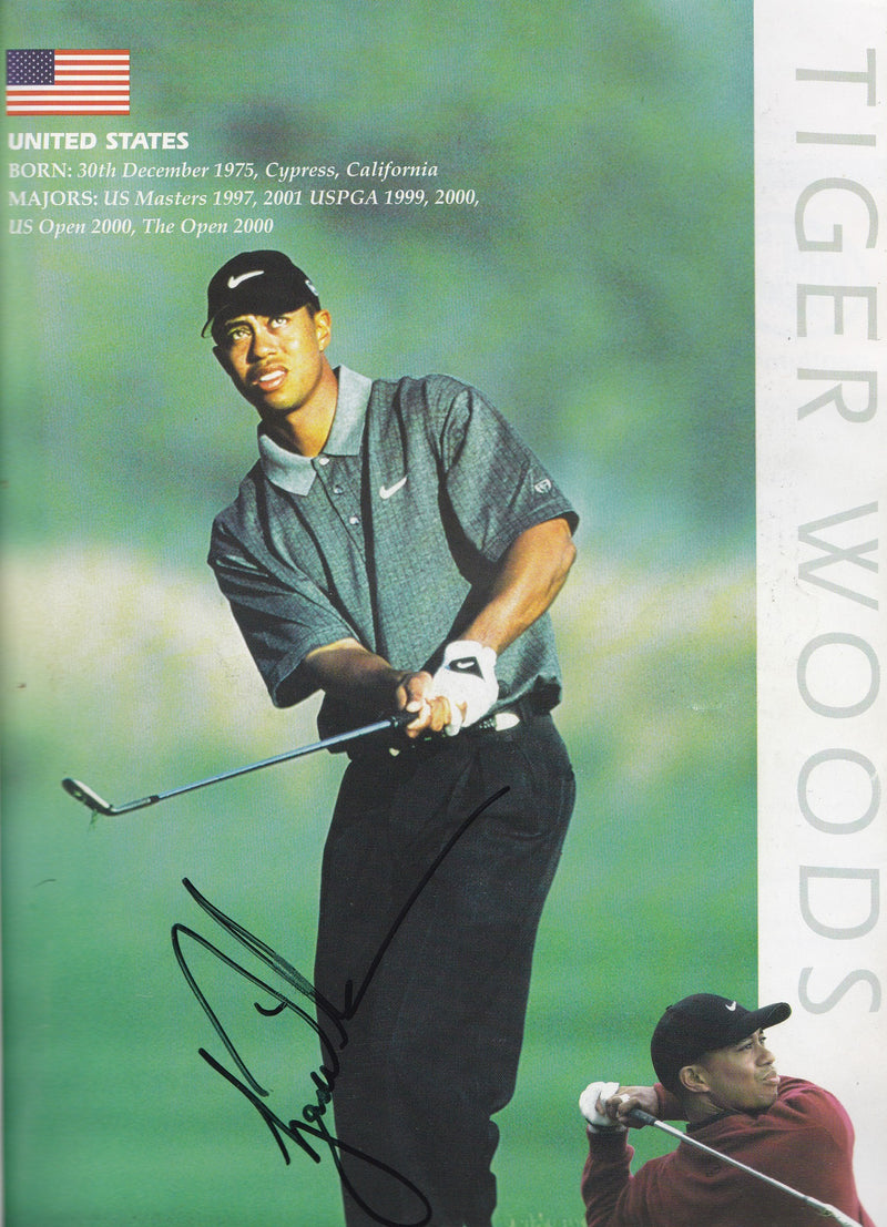 Load image into Gallery viewer, British Open 2001 Multi Signed Program Incl. Woods (twice), Duval (winner), Player, Norman
