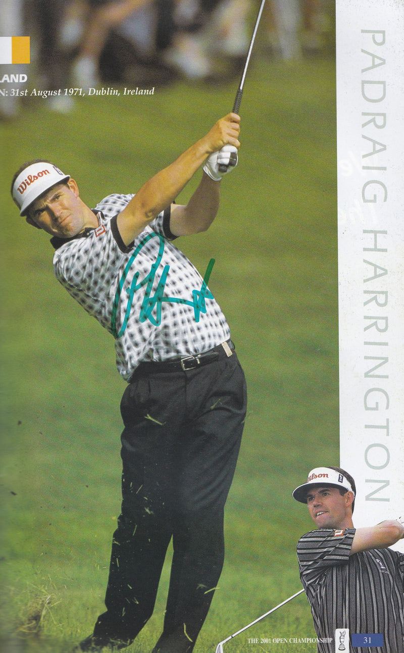 Load image into Gallery viewer, British Open 2001 Multi Signed Program Incl. Woods (twice), Duval (winner), Player, Norman

