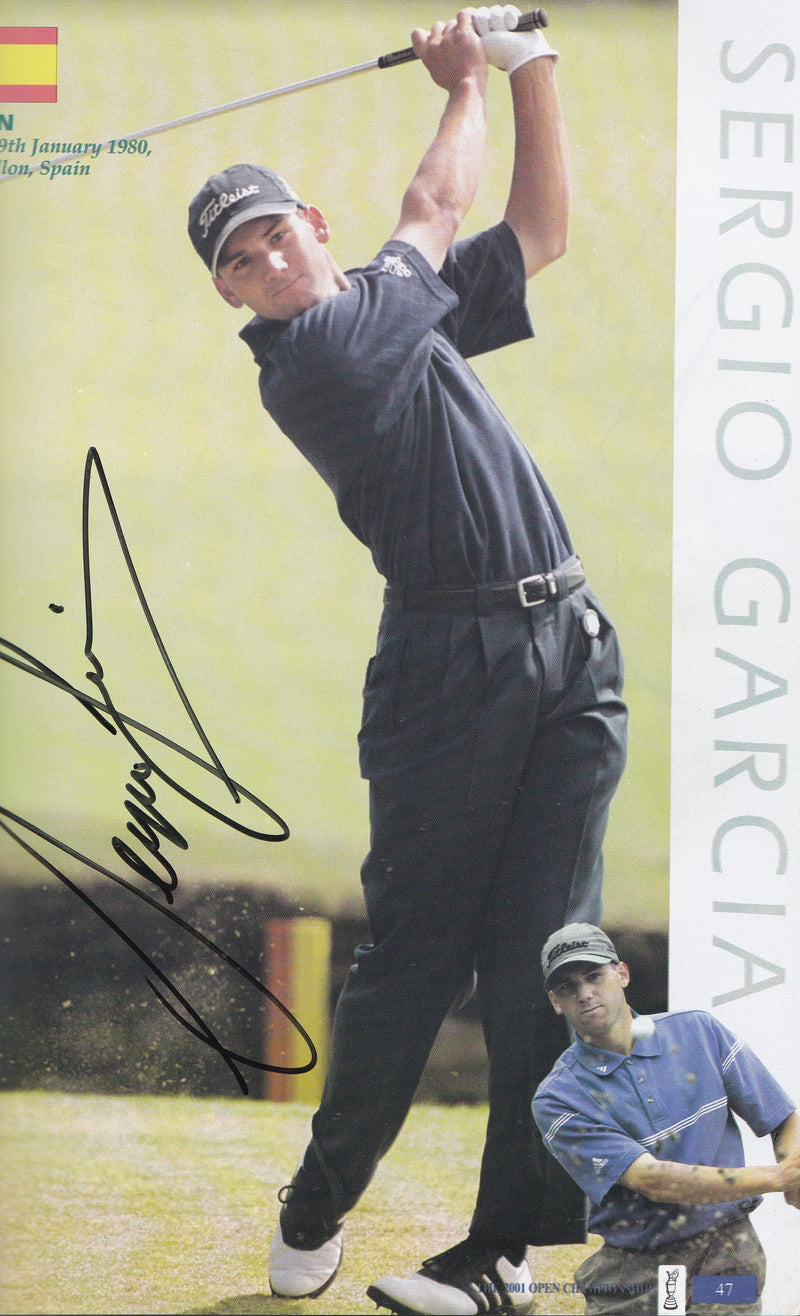 Load image into Gallery viewer, British Open 2001 Multi Signed Program Incl. Woods (twice), Duval (winner), Player, Norman
