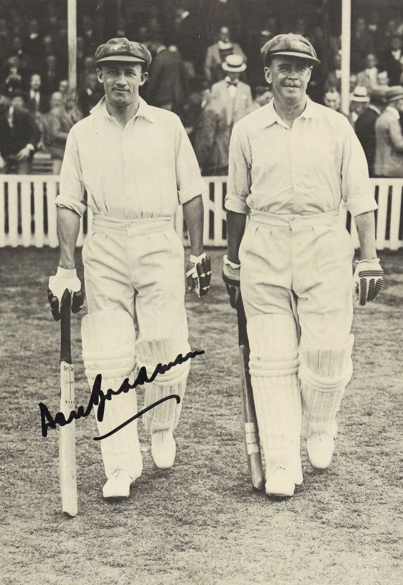 Load image into Gallery viewer, Sir Donald Bradman Personally Signed "With Bill Ponsford", Framed

