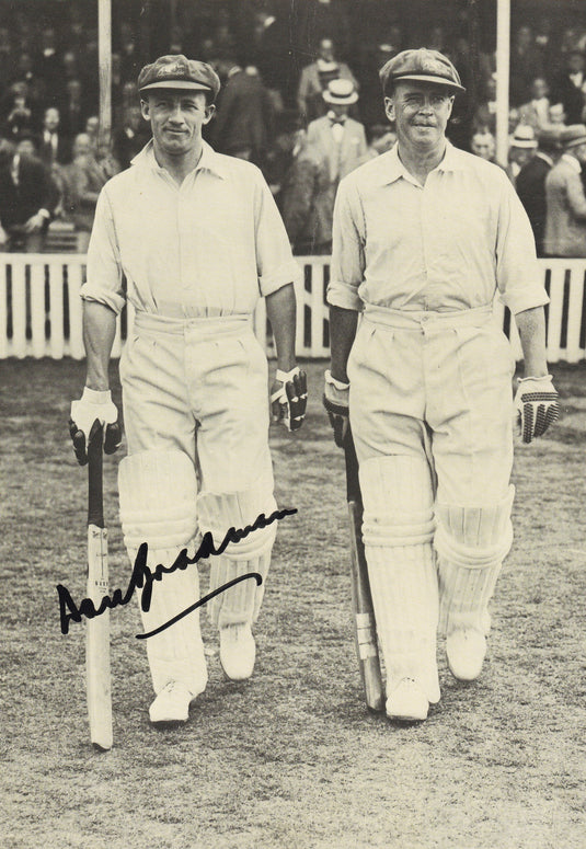 Sir Donald Bradman Personally Signed "With Bill Ponsford", Framed