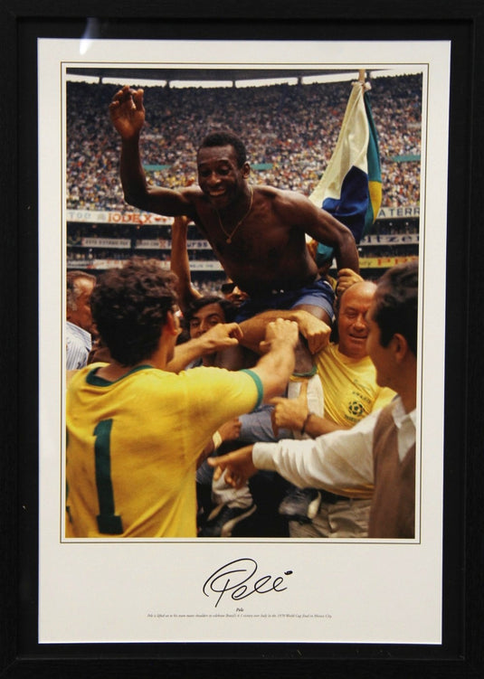 Pele 'World Cup Champion' Personally Signed Portrait