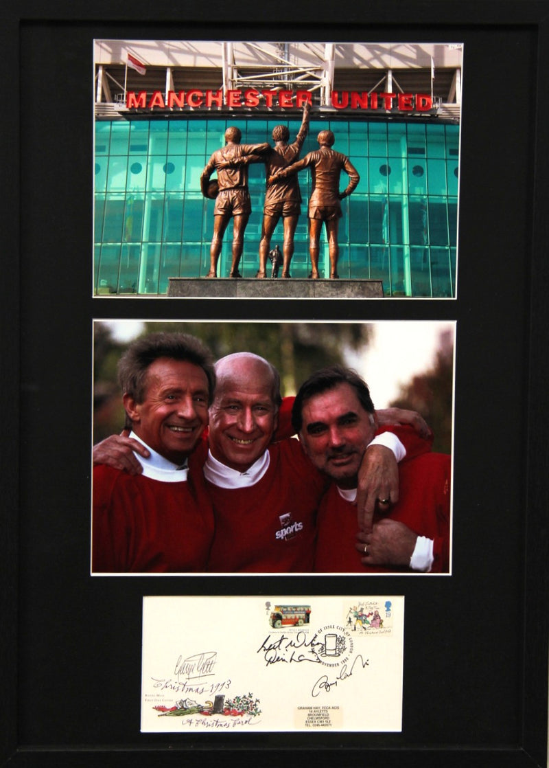 Load image into Gallery viewer, "The United Trinity" - Best, Law and Charlton - Personally Signed
