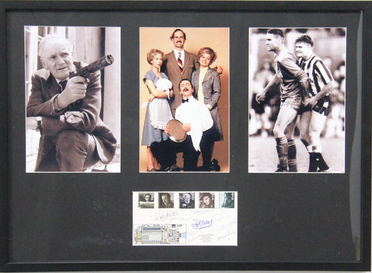 John Cleese, Andrew Sachs, Q, Vinnie J, Fox and Bates Personally Signed Collage