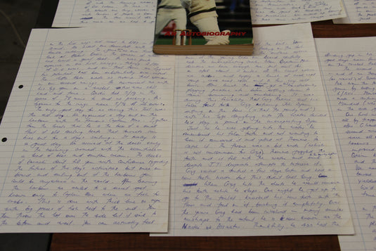Allan Border - Handwritten Chapter for "An Autobiography" (1986)