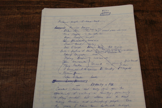 Allan Border - Handwritten Chapter for "An Autobiography" (1986)