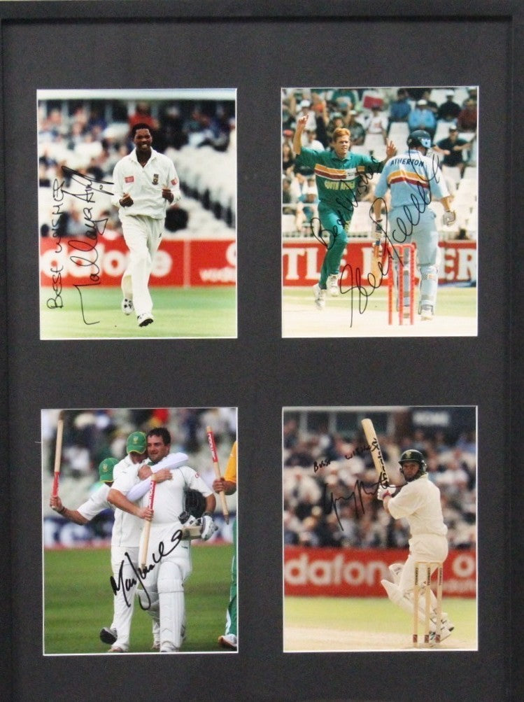 Load image into Gallery viewer, South African Modern Greats of Cricket - Personally Signed by 4, Framed
