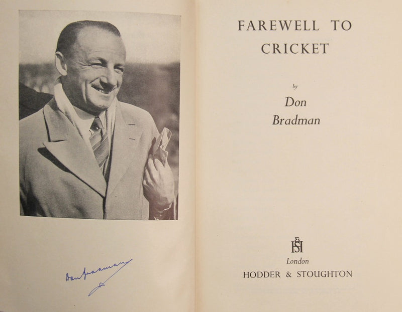 Load image into Gallery viewer, Australian Cricket - Sir Donald Bradman Signed "Farewell to Cricket", 1st Edition
