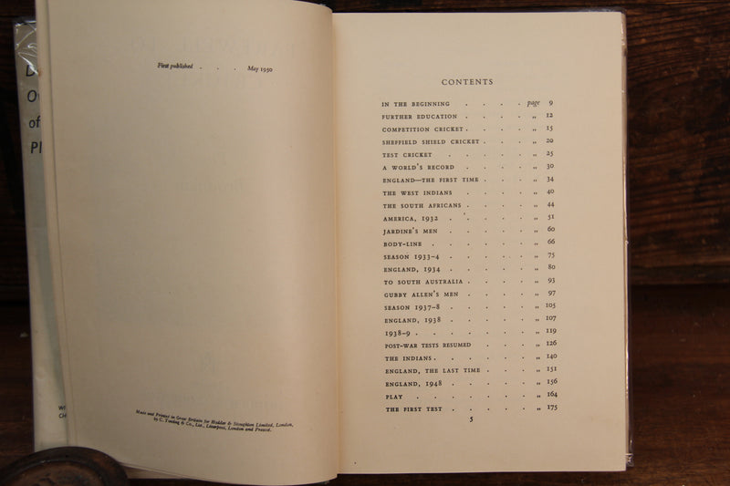 Load image into Gallery viewer, Australian Cricket - Sir Donald Bradman Signed "Farewell to Cricket", 1st Edition
