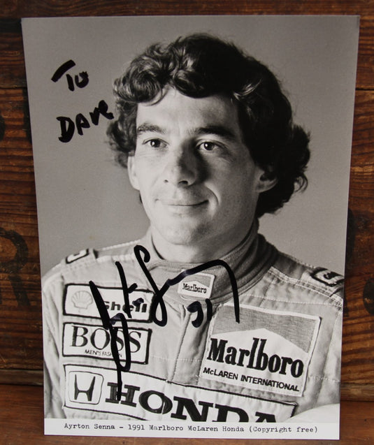 Ayrton Senna Personally & Inscribed Signed McLaren 