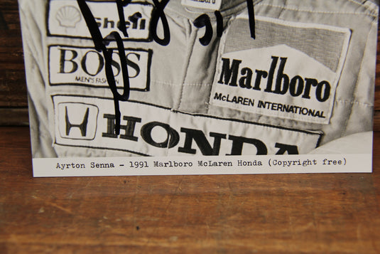 Ayrton Senna Personally & Inscribed Signed McLaren 