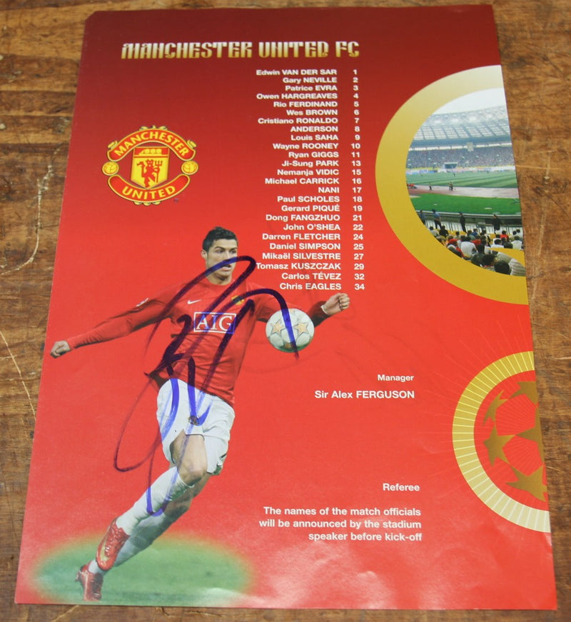 Load image into Gallery viewer, Manchester United 2008 European Champions Multi Signed Euro Program Pages
