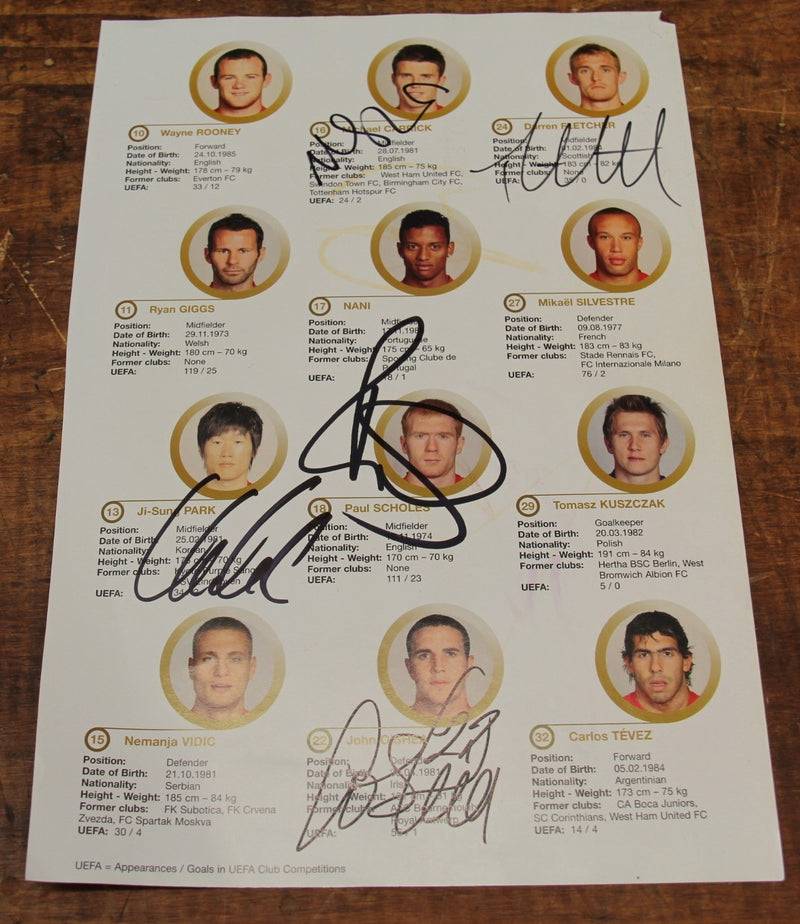 Load image into Gallery viewer, Manchester United 2008 European Champions Multi Signed Euro Program Pages

