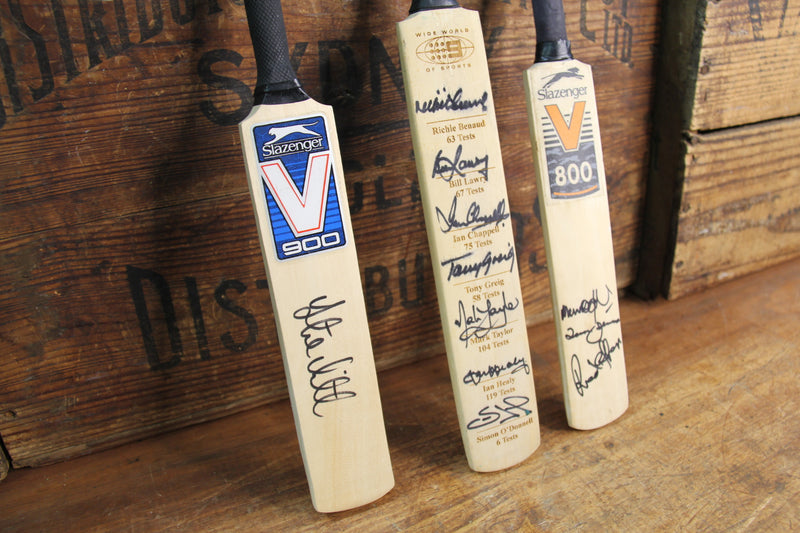 Load image into Gallery viewer, Mini Bat Collection Inc. Steve Smith, Channel 9 Team, Merv and Hoggy
