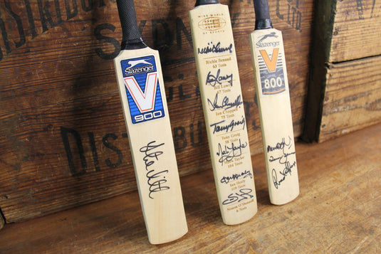 Mini Bat Collection Inc. Steve Smith, Channel 9 Team, Merv and Hoggy