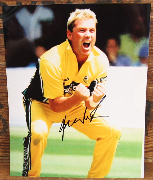 Shane Warne - Personally Signed ODI Photo