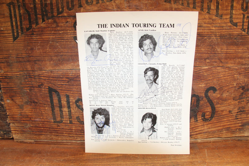 Load image into Gallery viewer, Indian Cricket Team 1976/1981 NZ Tour Personally Signed Pics
