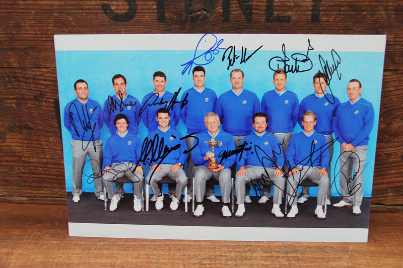 Load image into Gallery viewer, European Ryder Cup Team Fully Signed Photograph, Celtic Manor 2010
