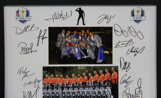 Ryder Cup 2012 Team Signed Piece, Framed - The Miracle at Medinah