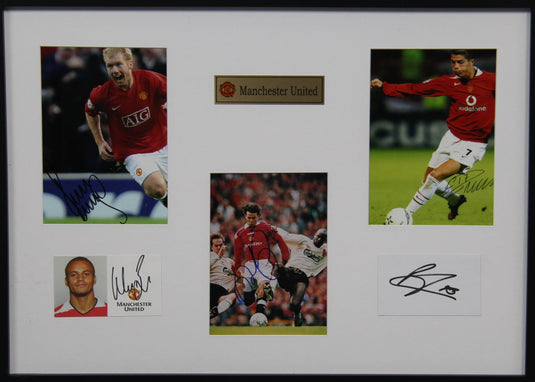 Manchester United Legends Personally Signed by 5, Framed