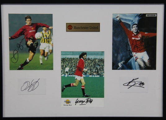 Manchester United Legends Personally Signed by 5, Framed
