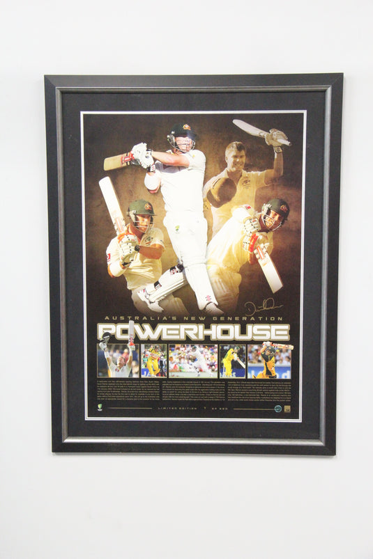 David Warner Personally Signed "Powerhouse" + BONUS Warner Signed Shirt