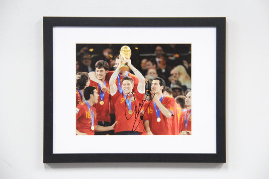 Spain 2010 World Cup Champs Personally Signed by Fernando Torres, Framed