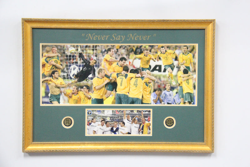 Load image into Gallery viewer, "Never Say Never" 2006 Socceroos World Cup Tribute, Framed
