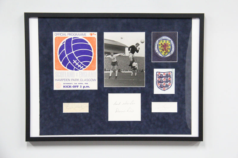 Load image into Gallery viewer, England 1966 World Cup Winners Tribute Personally Signed by 3 Legends, Framed
