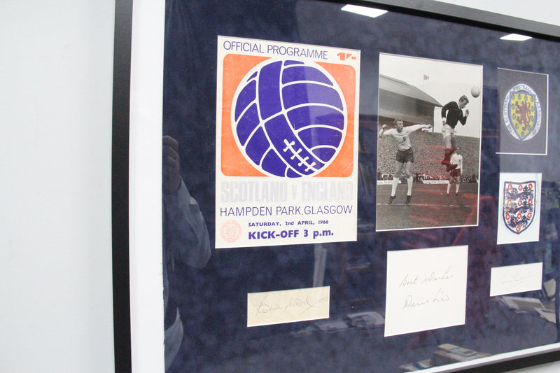 Load image into Gallery viewer, England 1966 World Cup Winners Tribute Personally Signed by 3 Legends, Framed
