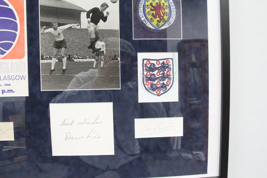 England 1966 World Cup Winners Tribute Personally Signed by 3 Legends, Framed