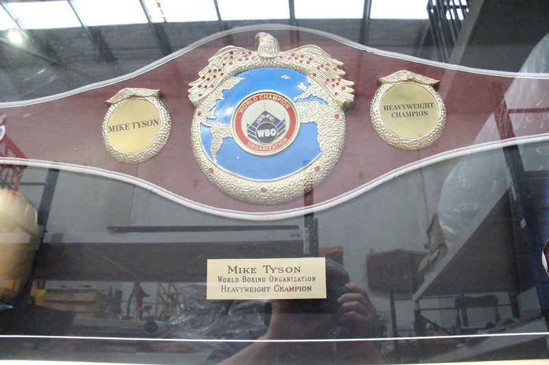 Load image into Gallery viewer, Mike Tyson Personally Signed Belt and Glove, Framed
