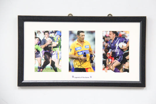 Legends of the Melbourne Storm - Personally Signed by 3, Framed